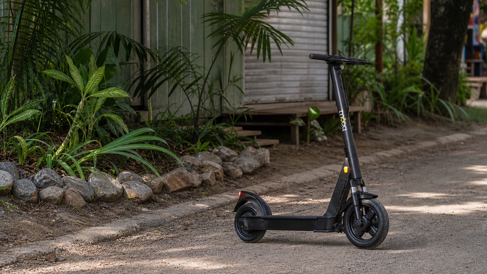 Black Bimba electric scooter available in Santa Teresa